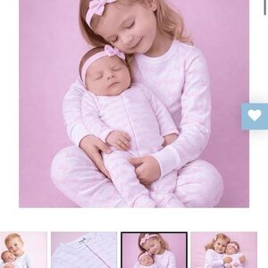 Magnolia Baby big sister and little sister 100% Pima cotton PJl set